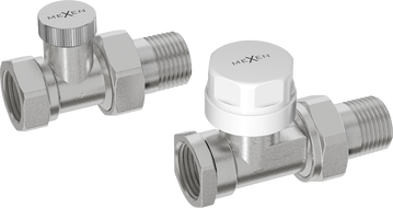 Mexen vannes de radiateur droites, nickel - W914-012-01