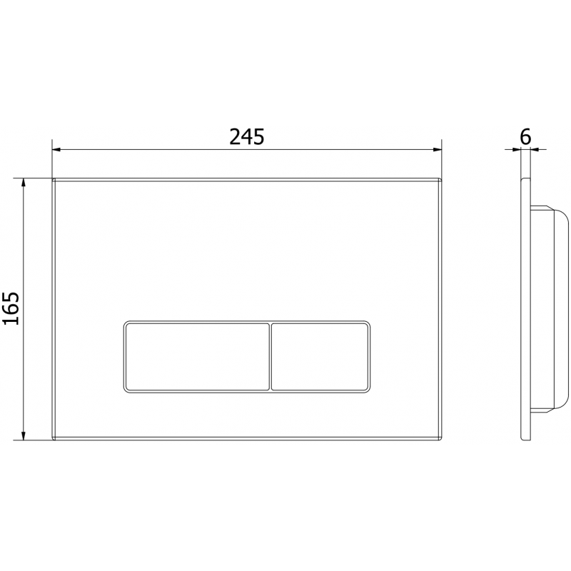 Mexen Fenix 13 bouton de chasse Slim, chrome mat - 601302