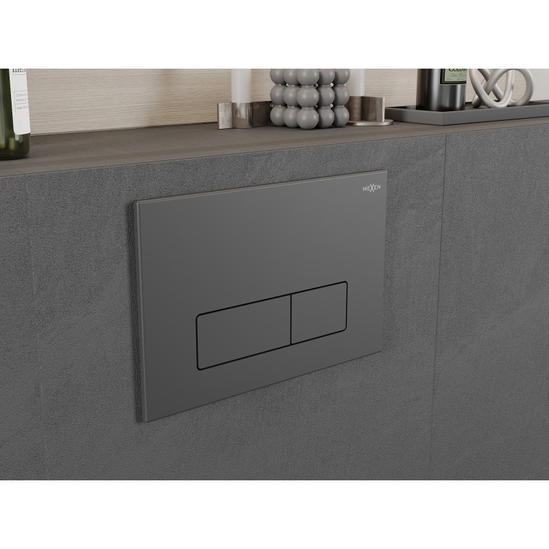 Mexen Fenix 13 bouton de chasse d'eau Slim, gris canon - 601366