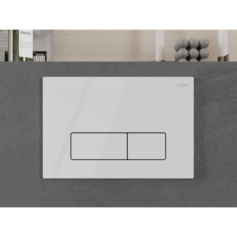 Mexen Fenix 13 bouton de chasse Slim, blanc brillant - 601300