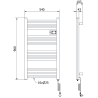 Mexen Aran radiateur électrique 960 x 500 mm, 500 W, blanc - W306-0960-540-00-20