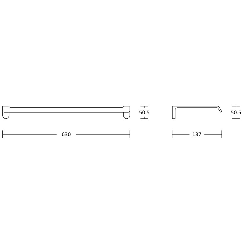 Mexen Lea porte-serviettes double, chrome - 7026025-00