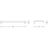 Mexen Lea porte-serviettes double, chrome - 7026025-00
