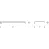 Mexen Lea double porte-serviettes, Or - 7026025-50