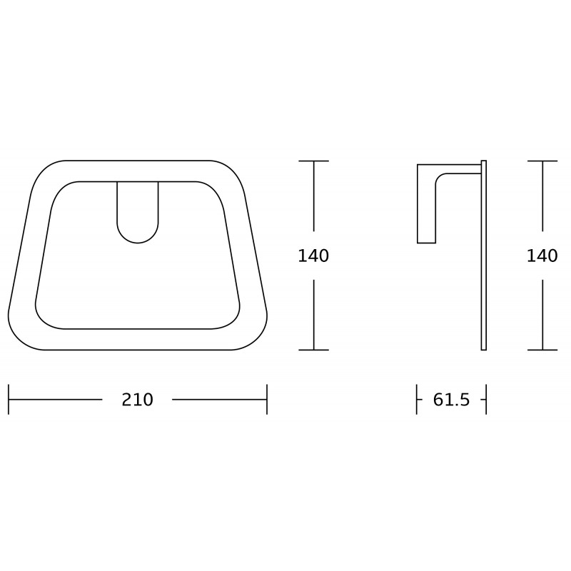 Mexen Lea porte-serviettes, chrome - 7026032-00