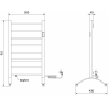 Mexen Oso radiateur électrique 2 en 1 sur pied 910 x 500 mm, 200 W, blanc - W304-0910-500-00-20
