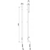 Mexen Pino radiateur électrique avec porte-serviettes 1405 x 32 mm, 75 W, blanc - W301-1405-032-00-20