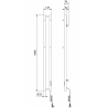 Mexen Pino radiateur électrique avec porte-serviettes 1405 x 137 mm, 150 W, blanc - W301-1405-137-00-20