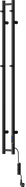Mexen Pino radiateur électrique avec porte-serviettes 1405 x 137 mm, 150 W, noir - W301-1405-137-00-70