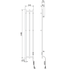 Mexen Pino radiateur électrique avec porte-serviettes 1405 x 242 mm, 200 W, blanc - W301-1405-242-00-20