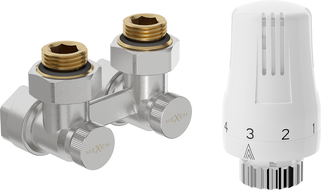 Mexen G01 ensemble thermostatique à deux tubes DN50, angle 1/2"x16 mm, nickel - W911-016-918-01