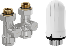 Mexen G03 ensemble thermostatique à deux tubes DN50, droit 1/2"x16 mm, nickel - W912-016-938-01