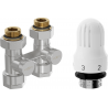 Mexen G04 ensemble équipé d'un thermostat à deux tubes DN50, droit 1/2"x16 mm, nickel - W912-016-948-01
