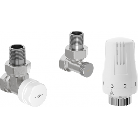 Mexen G01 ensemble thermostatique angulaire, nickel - W913-012-918-01