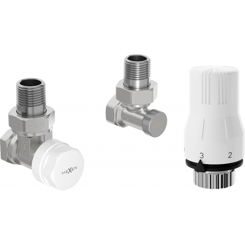 Mexen G02 ensemble thermostatique angulaire, nickel - W913-012-928-01