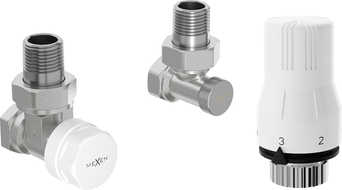Mexen G02 ensemble thermostatique angulaire, nickel - W913-012-928-01