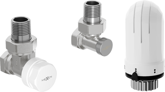 Kit thermostatique d'angle Mexen G03, nickel - W913-012-938-01