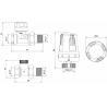 Mexen G01 ensemble thermostatique droit, nickel - W914-012-918-01