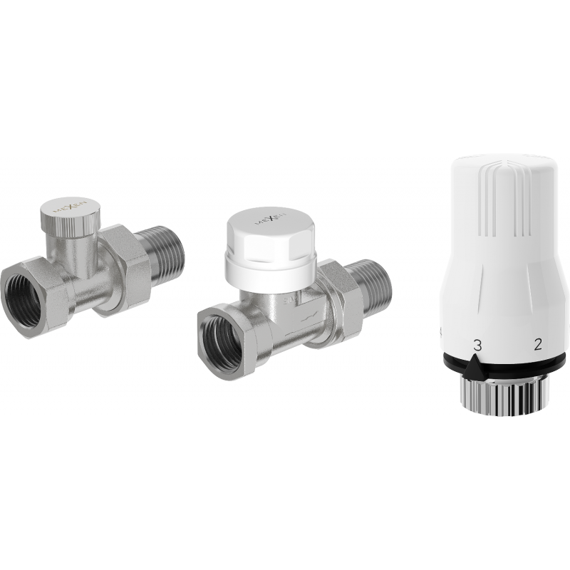 Mexen G02 ensemble thermostatique droit, nickel - W914-012-928-01