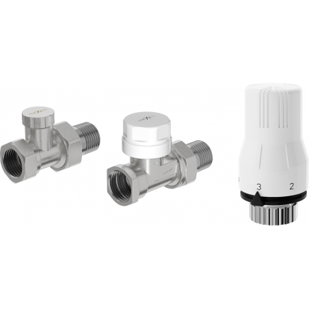 Mexen G02 ensemble thermostatique droit, nickel - W914-012-928-01
