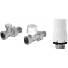 Mexen G02 ensemble thermostatique droit, nickel - W914-012-928-01