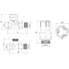 Mexen G02 ensemble thermostatique droit, nickel - W914-012-928-01