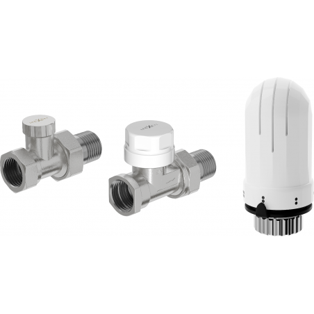 Mexen G03 ensemble thermostatique droit, nickel - W914-012-938-01