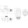 Mexen G03 ensemble thermostatique droit, nickel - W914-012-938-01