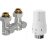 Mexen G01 ensemble de thermostat bi-tube DN50, droit 1/2"x3/4", nickel - W912-012-918-01