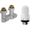 Mexen G04 ensemble thermostatique à deux tuyaux DN50, droit 1⁄2"x3⁄4", nickel - W912-012-948-01