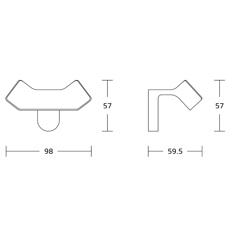 Mexen Lea double crochet pour serviette, noir - 7026035-70