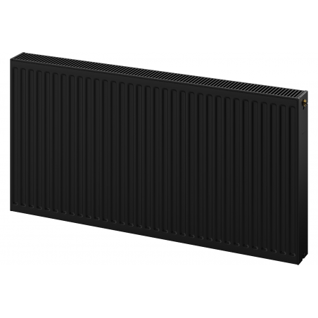 Radiateur plat Mexen CC22 400 x 2600 mm, connexion inférieure centrale, 3082 W, noir - W6C22-040-260-70
