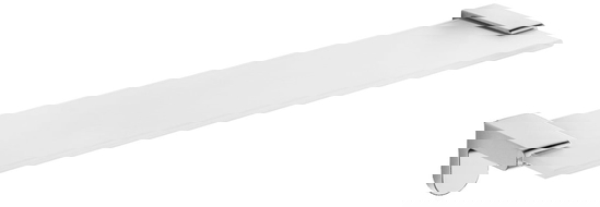 Mexen Lea étagère murale en verre, Chrome - 7026037-00