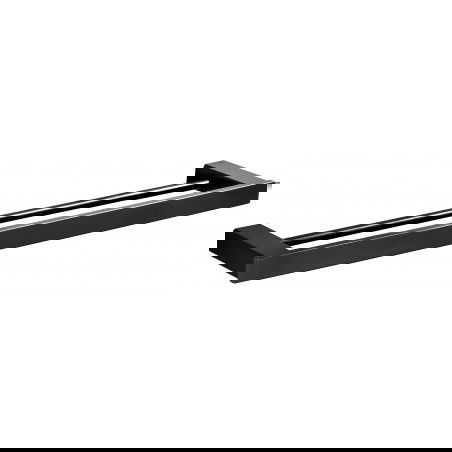 Mexen Pavo double porte-serviettes, Noir - 7030425-70