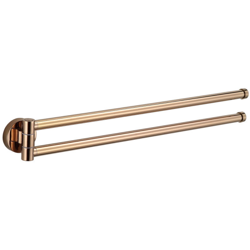 Mexen Remo double porte-serviettes rotatif, Or rose - 70507255-60