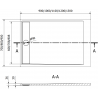 Mexen Amon bac rectangulaire SMC 120 x 70 cm, blanc - 4F107012