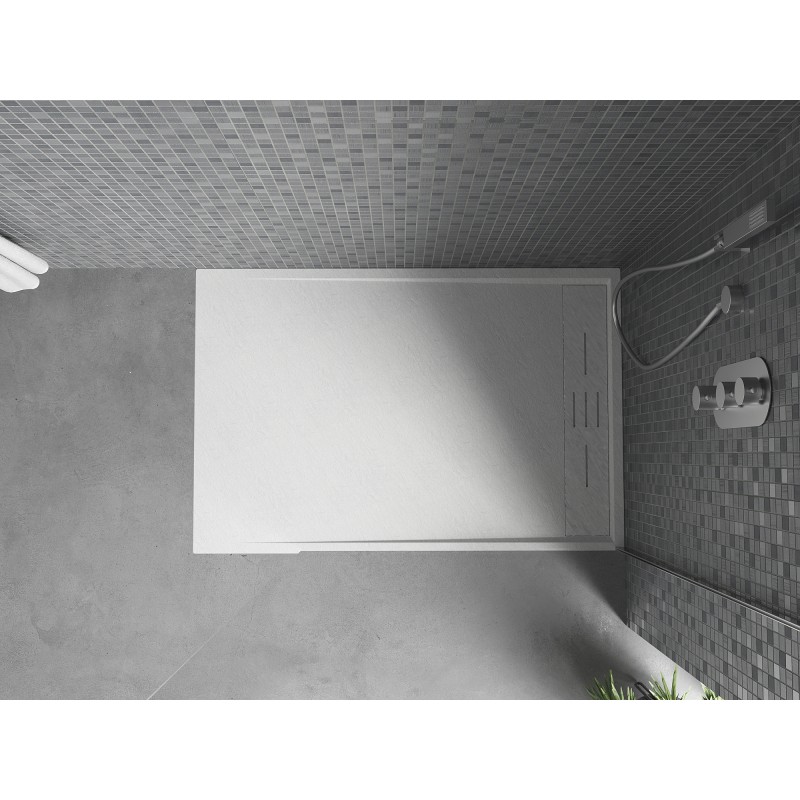 Mexen Amon receveur rectangulaire SMC 100 x 80 cm, blanc - 4F108010