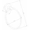 Mexen Remo porte-serviettes, Or rose - 7050732-60