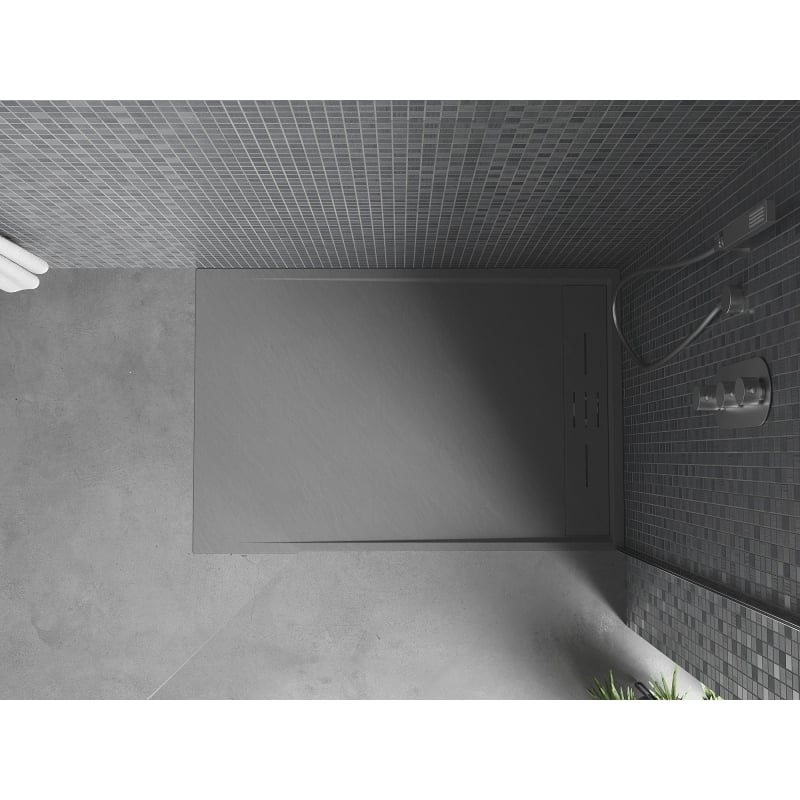 Mexen Amon receveur rectangulaire SMC 100 x 80 cm, gris - 4F618010
