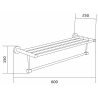 Mexen Remo étagère pour serviettes, Or - 7050720-50