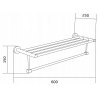 Mexen Remo étagère pour serviettes, Blanc - 7050720-20