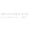 Mexen Vox double porte-serviettes, Or - 707025-55