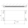 Grille Mexen Flat CCF11 600 x 2000 mm, connexion inférieure centrale, 1567 W, noir - W6C11F-060-200-70