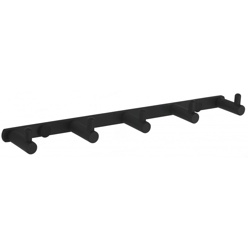 Mexen crochet pour serviette avec cinq supports, noir - 709165-70