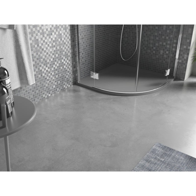 Mexen Bert receveur de douche semi-circulaire SMC 80 x 80 cm, gris - 4KR618080