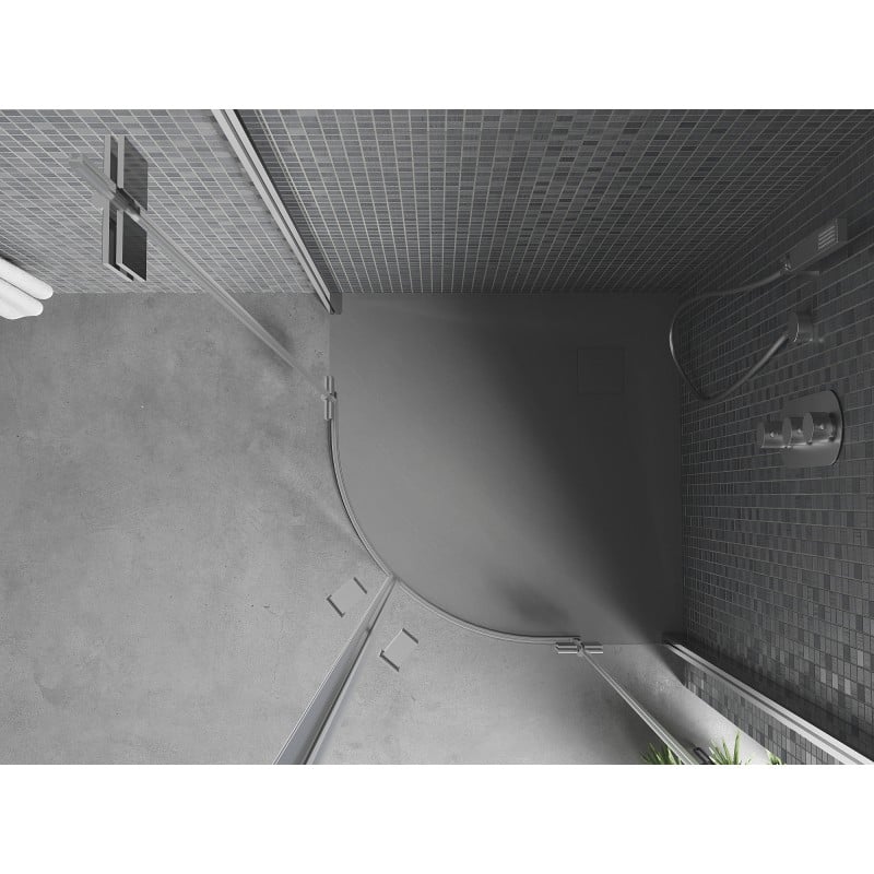 Mexen Bert receveur de douche semi-circulaire SMC 80 x 80 cm, gris - 4KR618080