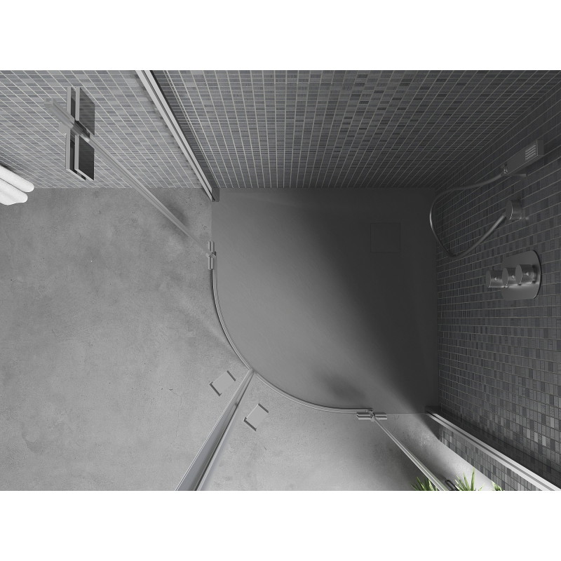 Mexen Bert receveur de douche semi-circulaire SMC 90 x 90 cm, gris - 4KR619090