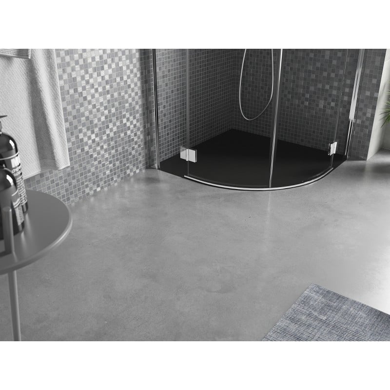 Mexen Bert receveur de douche semi-circulaire SMC 80 x 80 cm, noir - 4KR708080