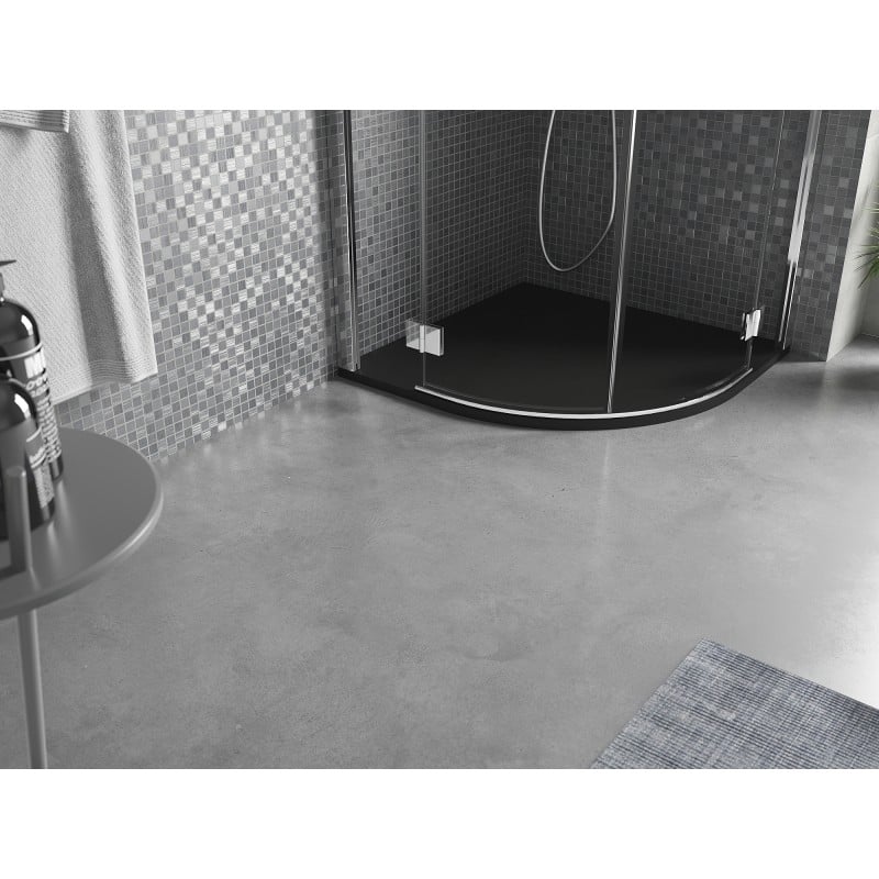 Mexen Bert receveur de douche semi-circulaire SMC 80 x 80 cm, noir - 4KR708080