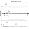 Bac à douche Mexen Otto rectangulaire SMC 90 x 70 cm, blanc - 4N107090